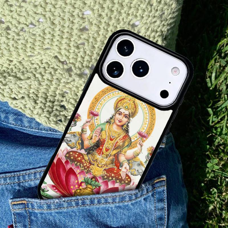 Lakshmi Hindu Goddess Mobile Phone Case Compatible with IPhone 17 16 15 14 13 12 11Pro Max 17 Air Cover