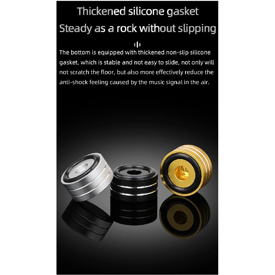 Super Premium 4PCS Hifi Speaker Spikes Stand Feet Pad Aluminum Alloy for Speaker DAC Shock Absorbing Foot Pad