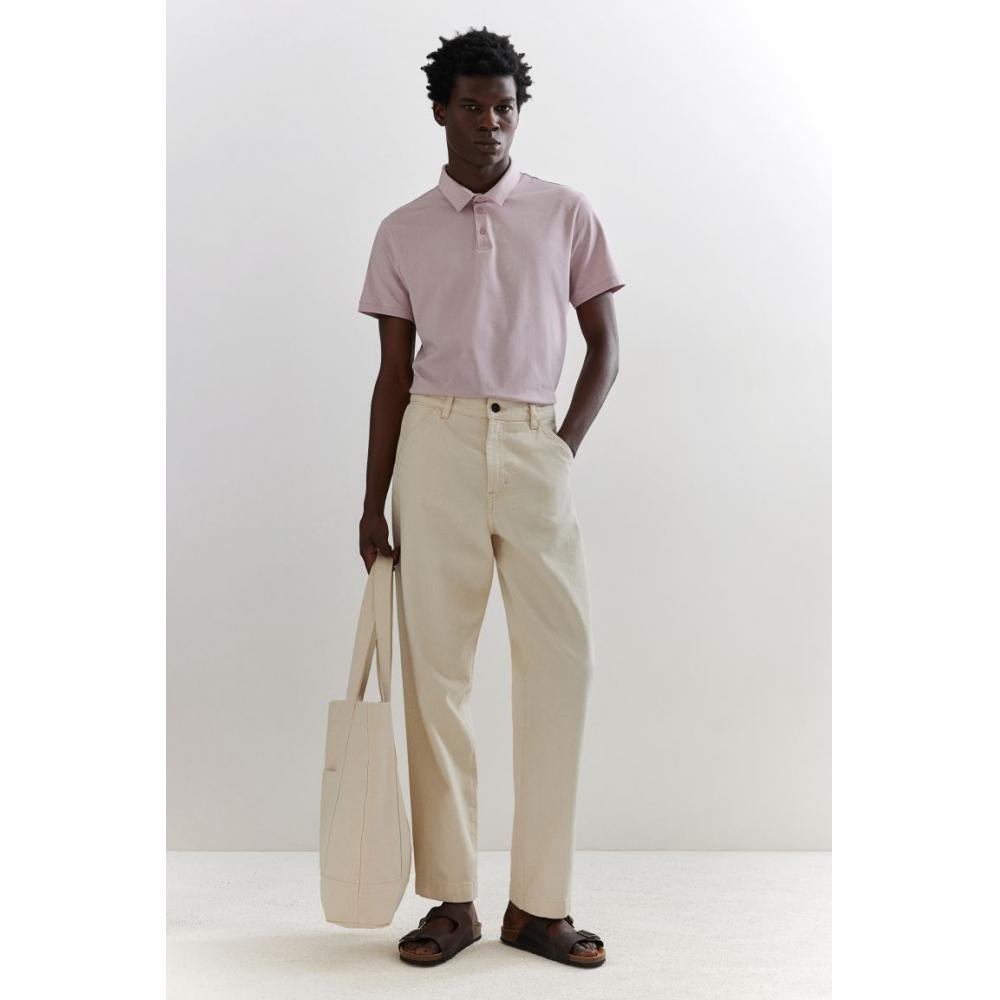 

Рубашка поло узкого кроя HM розовая