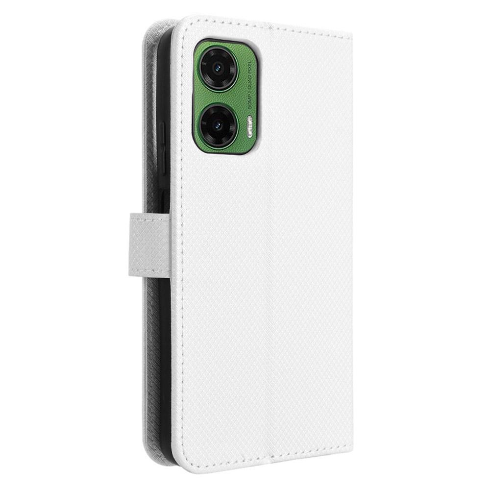 For Motorola Moto G35 5G Case PU Leather Diamond Texture Wallet Phone Cover