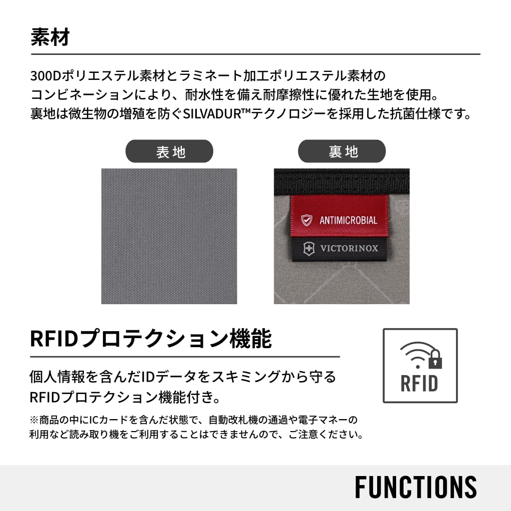 VICTORINOX Travel Essentials Belt Bag 2Way Body Bag Waist Bag Pocket Overseas Travel Business Trip Gray 653383 Anti-Scratch Anti-Theft []