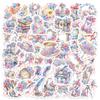 50 European Dream Stickers, Watercolor Retro Rose Romantic Hand Account Decoration Diy Material Stickers