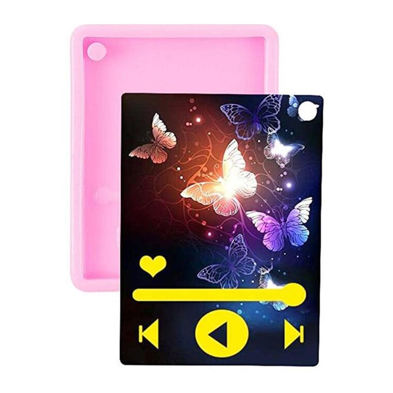 DIY Jewelry Pendant for Key Chain MoldMusic Player Keychain Resin Mold Silicone Mould DIY Polymer Clay Crafts UV Epoxy M