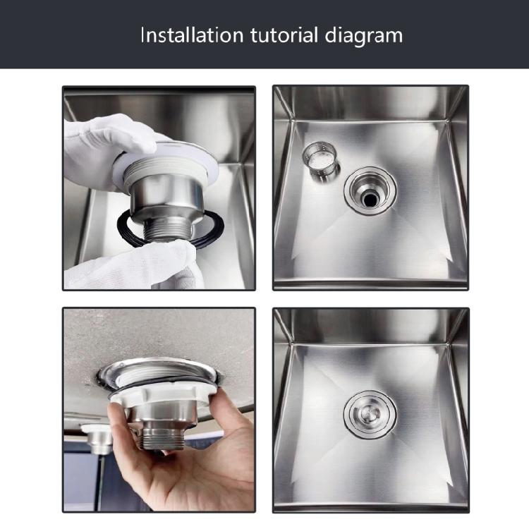 Stahl Spülbecken Abfluss mit vertieftem Siebkorb Metall Spülbecken Abfluss Set einfache Installation Stahl Spülbecken Abfluss für Haus