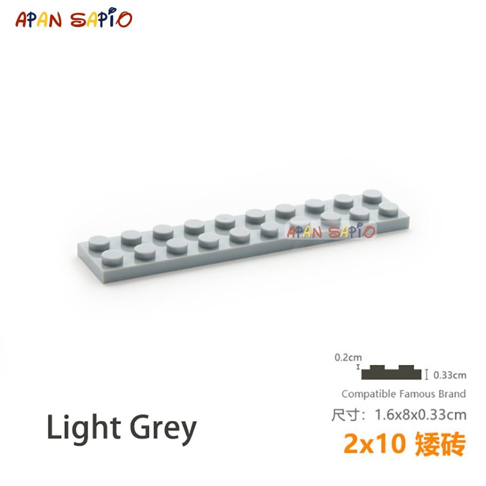 Non-Toxic 5Pcs/Lot Diy Blocks Building Bricks Thin 2X10 Educational Assemblage Construction Toys For Children Size Compatible With Brand