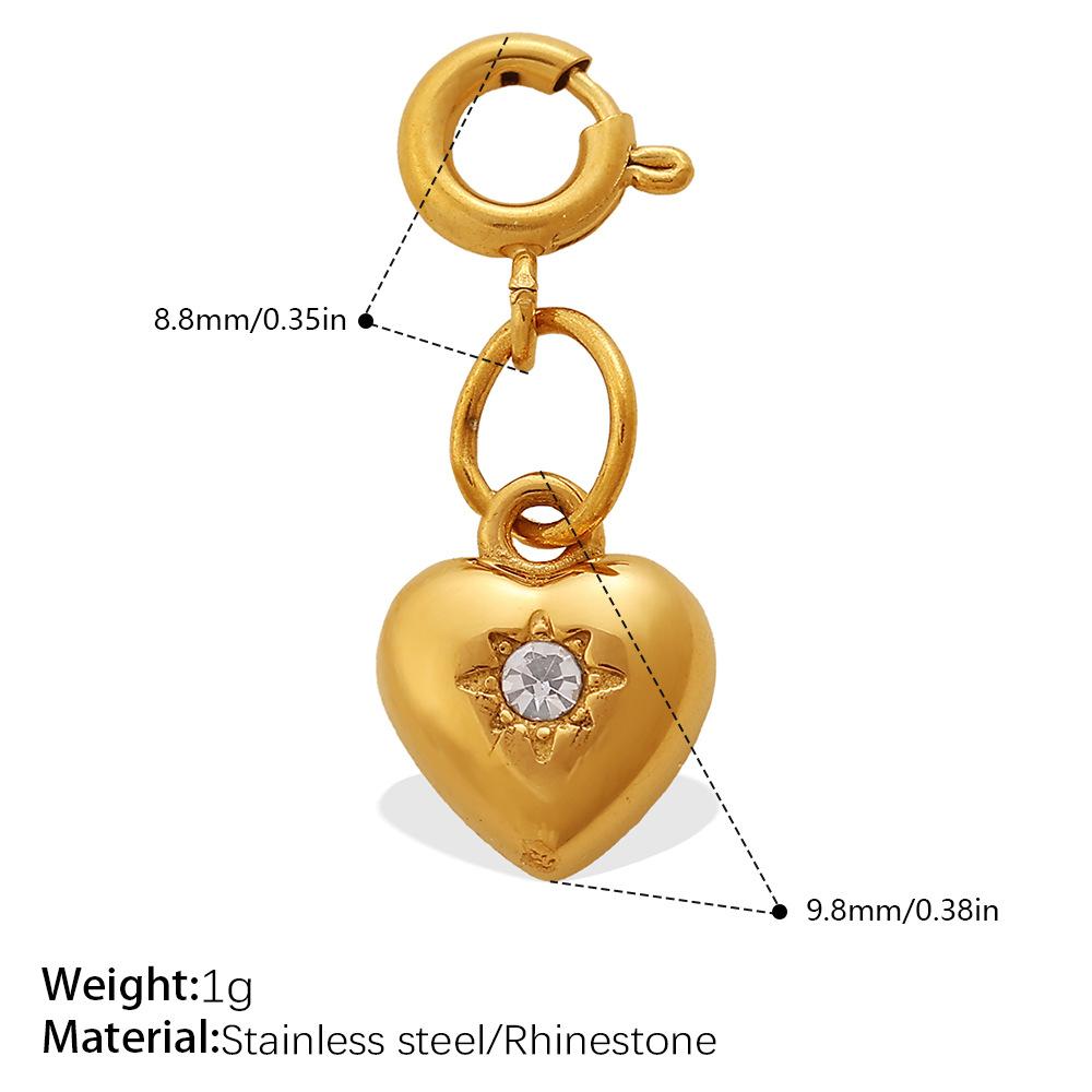 

Sweet Wind Diamond Love Series Jewelry Buckle Pendant Stainless Steel Gold Diy Versatile Accessories