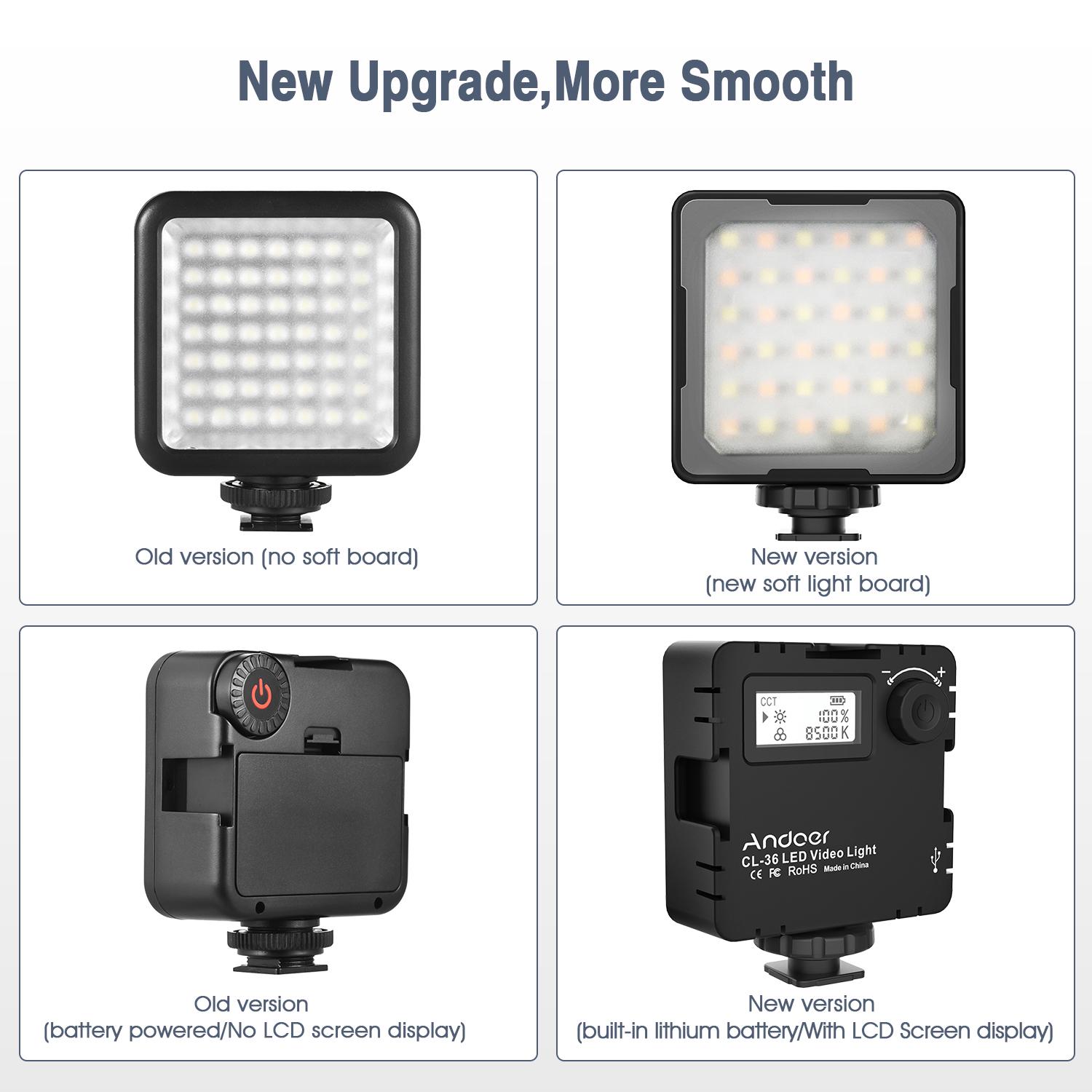 CL-36 Мини-двухцветный светодиодный светильник для видеосъемки 2800–8500K с регулируемой — фото 5