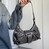 2026 spring hot selling Maillard style retro style small bag spicy girl Y2K wasteland style vintage leather shoulder armpit bag