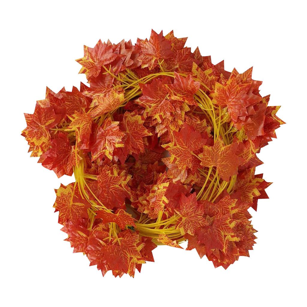 12PCS Faux Autumn Leaves Wreath Colorful Autumn Decor For Home Wedding Party Thanksgiving