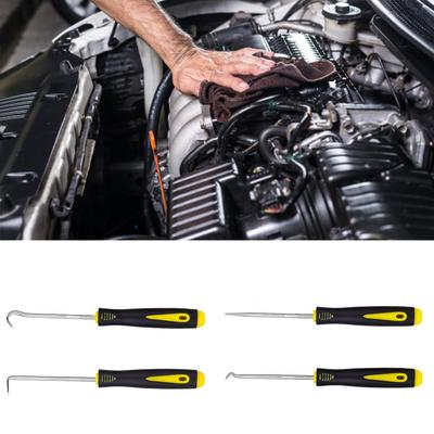 Pick and Hook Set Automotive Mechanic Picks Tools Set for Car Oil Seal Hooks Puller Remover Tools with Anti Slip Handles 4pcs