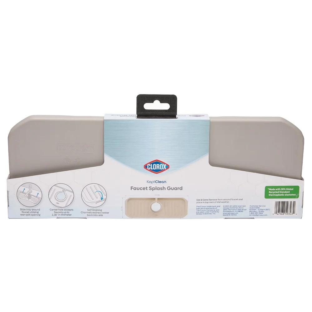 Faucet Splash Guard Self Draining Quick Drying TPE Sink Protector Adjustable Rest Area Sponges Soap Cleaning Tools Easy Install