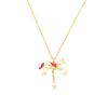 Creative Enamel Carousel Pearl Pendant Earrings & Necklace - European & American Style Christmas Series