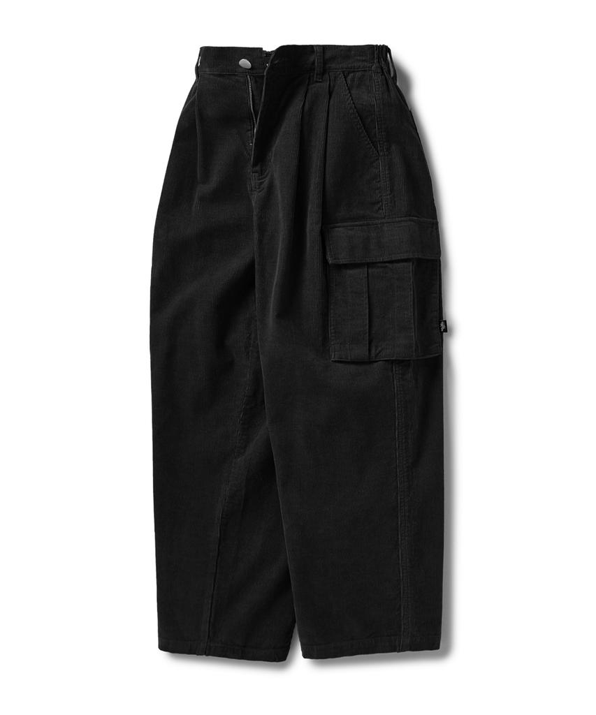 Peullukeu Corduroy Cargo Pants Black Fpt115
