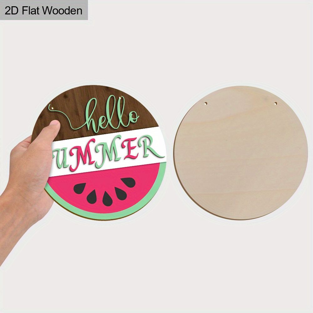 2D Flat Hanging Decorative Signs,interior Wall or Door Decoration,garden Decoration,the Pattern Is Watermelon,a Housewarming Gift for Friends