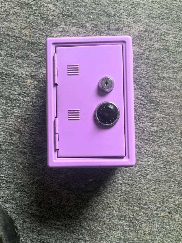 Creative Handheld Piggy Bank: Small Lockable Coin Storage Box with Key