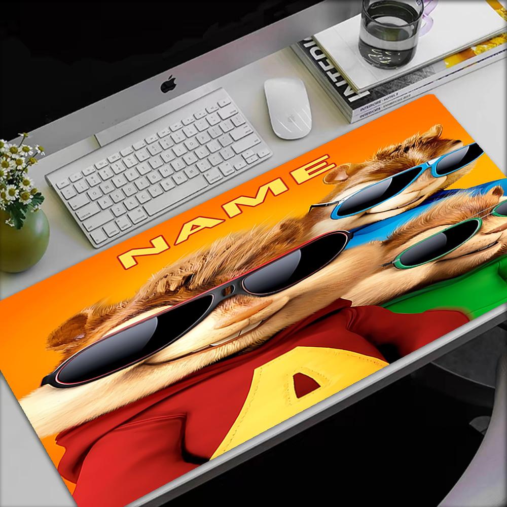 Custom Name Alvin and the Chipmunks Theme Mouse Pad, Non Slip Rubber Base, Multifunctional Office & Home Decor, Perfect for Workspace Personalization.