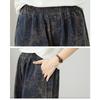 DIMANAF 2026 Herbst Winter Neu Übergröße Damen Jeans Lange Hosen Elastische Taille Geblümt Locker Lässig Denim Baumwolle Dick Vintage Damen Hosen