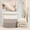 Large Capacity Cotton Woven Laundry and Storage Basket