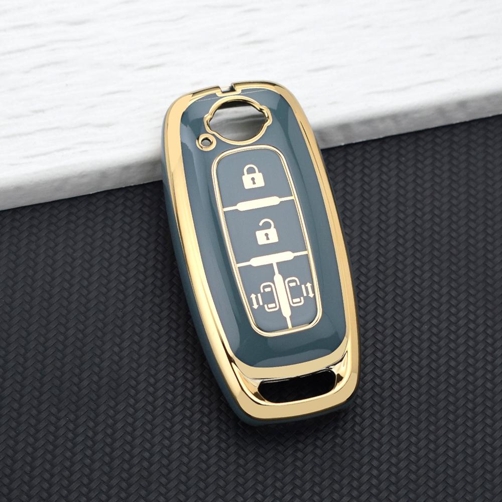 TPU Key Cover for Nissan Rogue X-Trail T33 Qashqai J12 Kicks Ariya Altima Juke Bluebird Sylphy 4 Buttons Anti-Scratch Key Holder