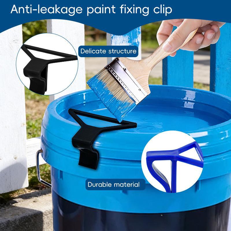 1Pcs Multi-Size Universal Paint Can Brush Cleaner Clip-On Scraper Anti-Drip To Keeps Opening Clean