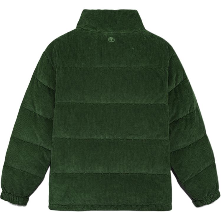 Timberland Stand Collar Warm Versatile Duck Down Puffer Jacket Men Jacket Black-Forest-Green A6X6J-EIN