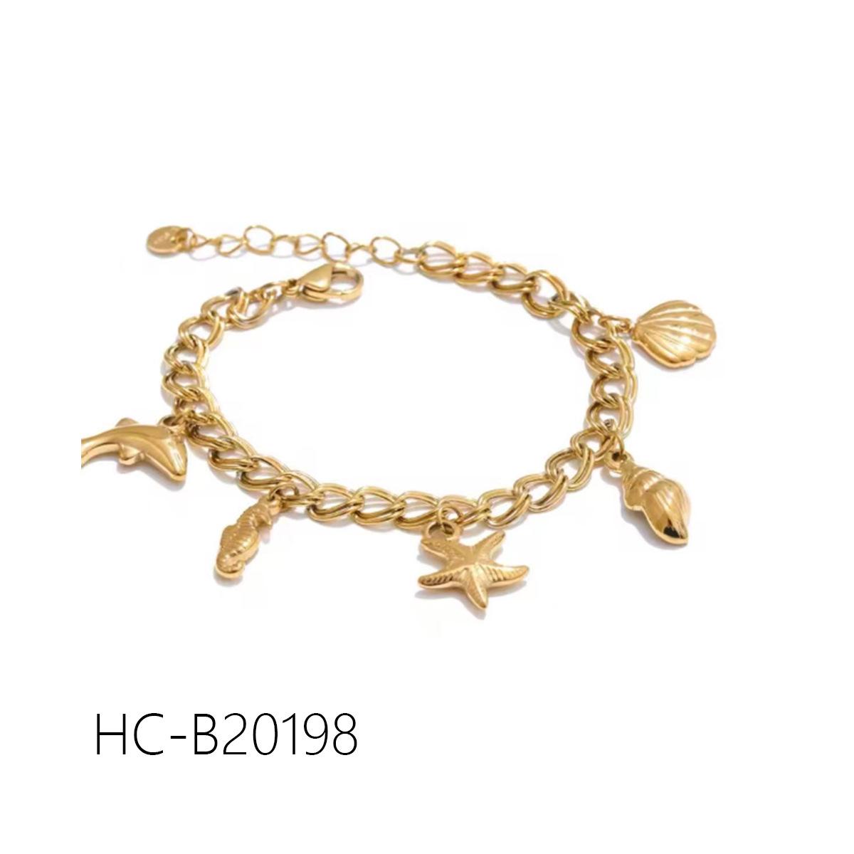 

Серия «Океан»: Ожерелье из нержавеющей стали с подвеской в виде морской звезды и ракушки – устойчивый к выцветанию титан, дизайн Mix & Match