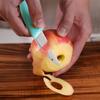 Delfinförmiges Obstmesser mit Sicherheitsscheide Weicher ergonomischer Griff 5Cr15 Stahlklinge für Äpfel Tomaten und Küchenwerkzeuge