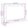 Rectangular Washbasin Mirror In Sonoma Oak 80 X 55 X 18 Cm