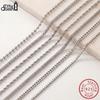 EFFIE QUEEN Real 925 Sterling Silver Diamond Cut Twist Rope Figaro Cuban Snake Bead Box Link Chain Necklace DIY Fine Jewelry SC