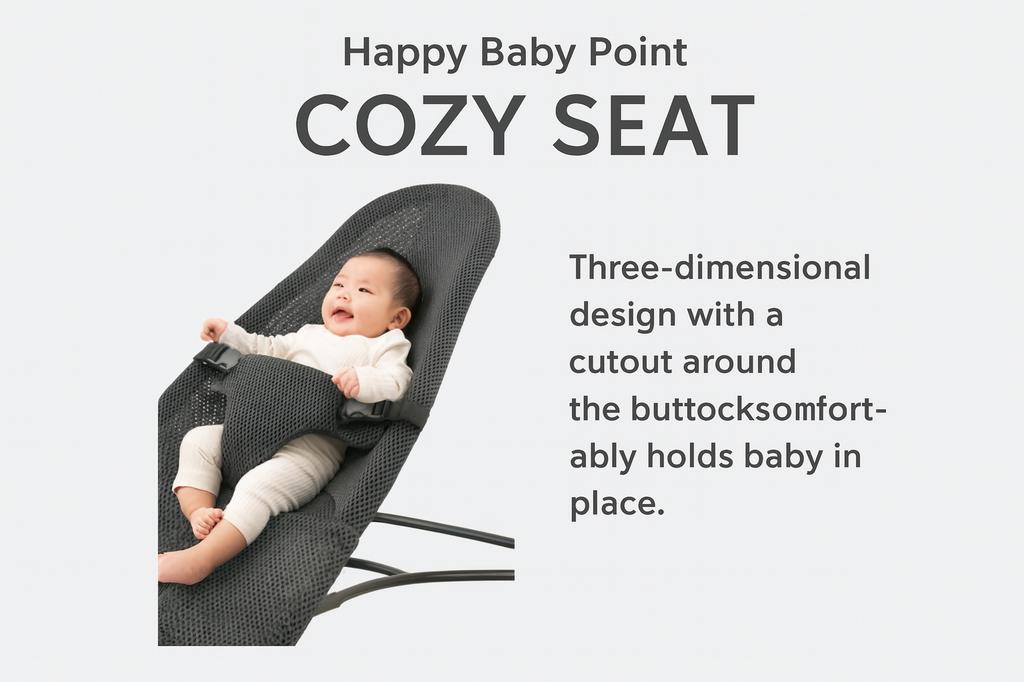 Pigeon Wuggy 2 Baby Bouncer Chair 3D Mesh Portable Lightweight Washable Compact Newborn Rocker Comfortable Seat