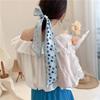 French Pastoral Style Hair Tie Elegant Rose Plum Blossom Bag Strap Bag/Hair Accessories Silk Scarf Headband Women Girls