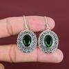 Faceted Chrome Diopside Earring 925 Sterling Silver Earring Natural Gemstone Earring Handmade Decent Jewelry Vintage Earrings Gifts For Wife