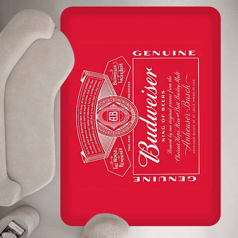 King Of Beer B-Budweiser Entrance Door Mat Washable Non-Slip Living Room Sofa Chairs Area Mat Kitchen Welcome Doormat
