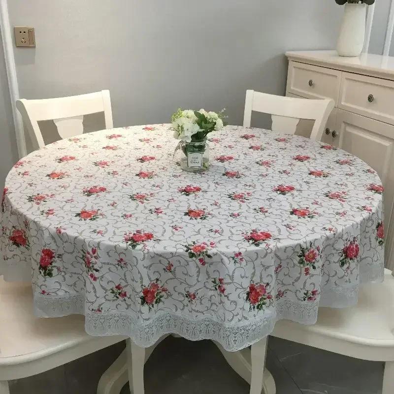 Pastoral Style Thick PVC Plastic Pad Household Waterproof Scald Oil Resistant Tablecloth Dining Table Insulation Mat