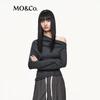 MO&Co. Women's Asymmetric Collar Wool Sweater