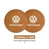 For Volkswagen VW 2pcs Car Cup Holder Coaster Suede Anti Slip Anti Scratch Insert Scirocco Passat Polo B5 B6 B7 CC Tiguan Sharan DG9