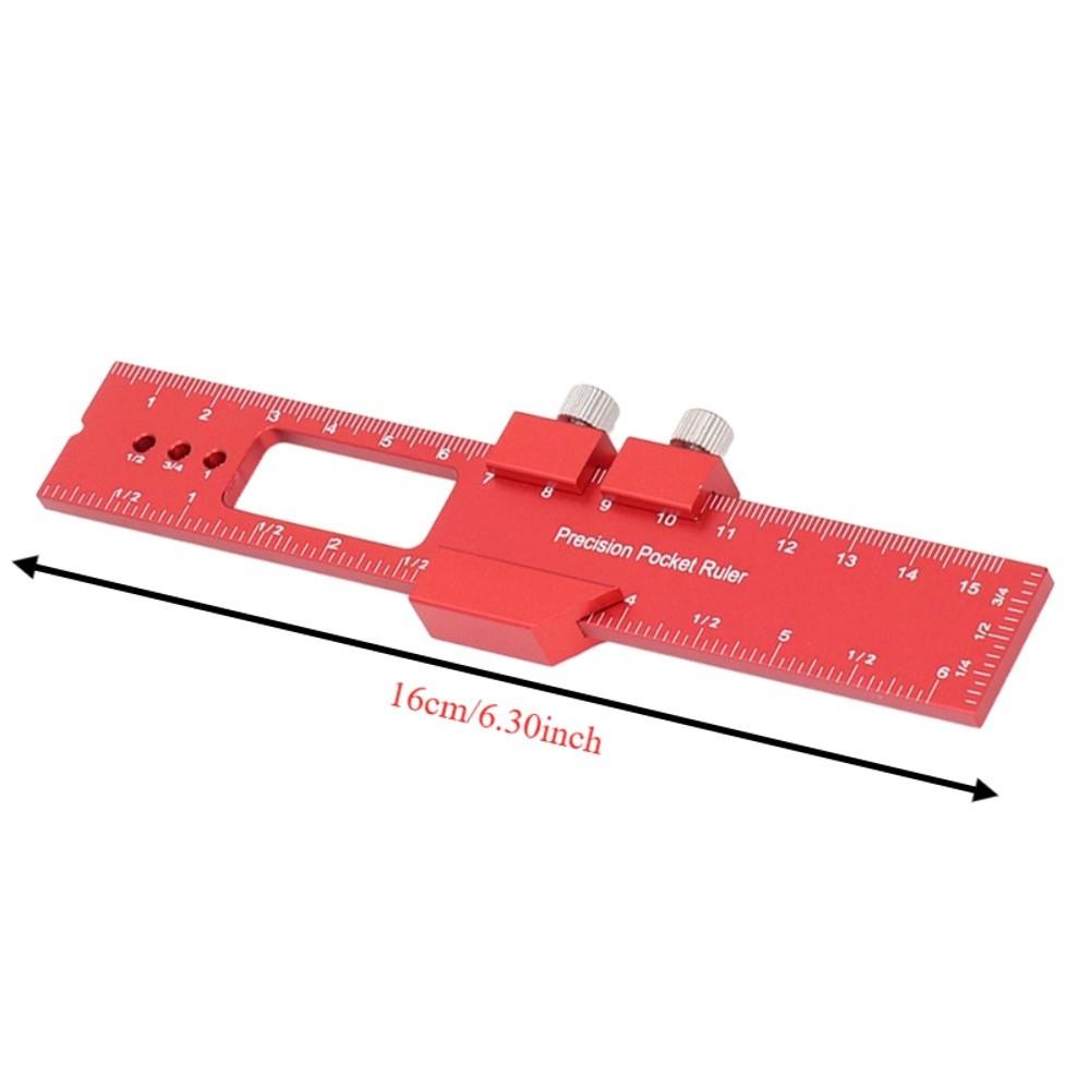 Clear Scales Woodworking Ruler 6 Inch T Type Scribing Ruler Precise Aluminum Alloy Ruler  Marking