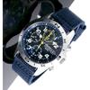 Navy Police Officer Self-Defense Public Servant SEIKO 100m Waterproof Chronograph Nylon Strap Wat...