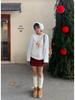 Koreanischer Stil Regenbogen Welpen Druck Locker Lässig Langarm T-Shirt für Damen