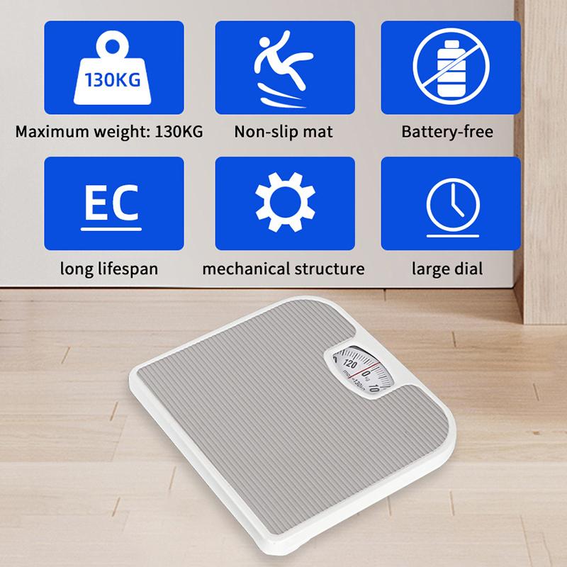 Portable Mechanical Scale Non Slip Pad Body Weight Scales Reusable Health Weighing Tool Weight Management Health Monitoring