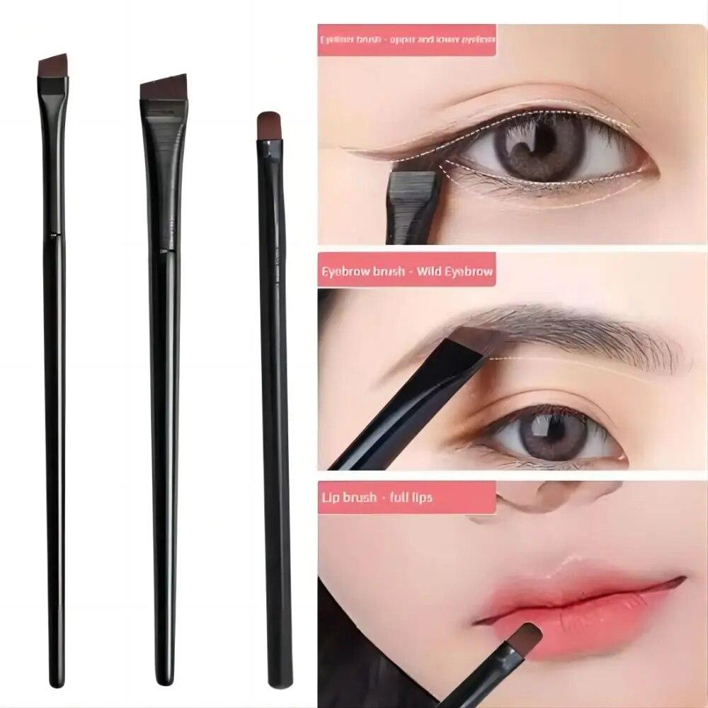 

3шт кисть для макияжа контура бровей подводка для глаз супер мягкое волокно удобный захват мягкий и естественный макияж кисть для подводки глаз