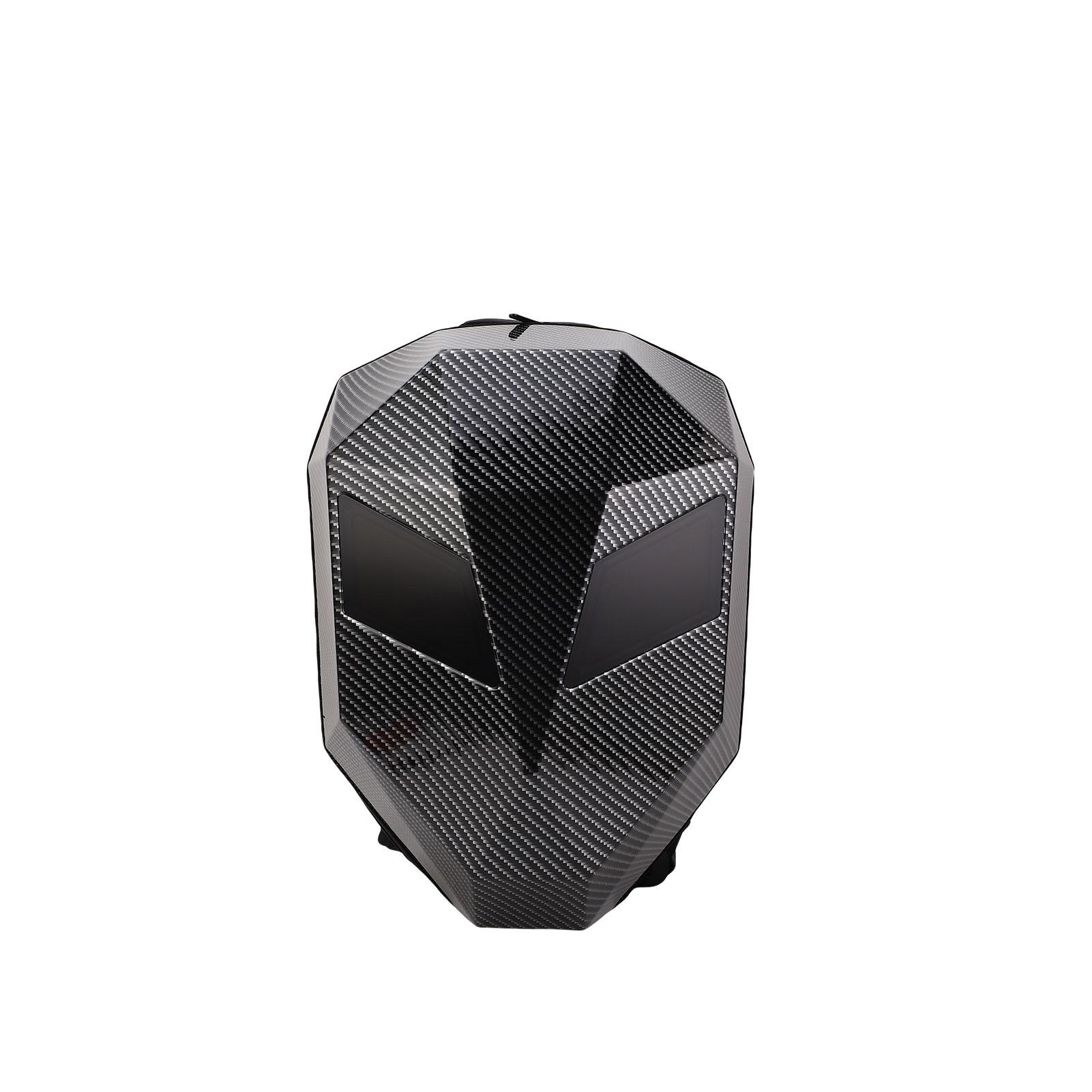Светодиодный рюкзак для мотоцикла Bluetooth Водонепроницаемый Жесткий корпус Рюкзак для езды на мотоцикле Сумка для ноутбука с программируемым экраном через приложение black