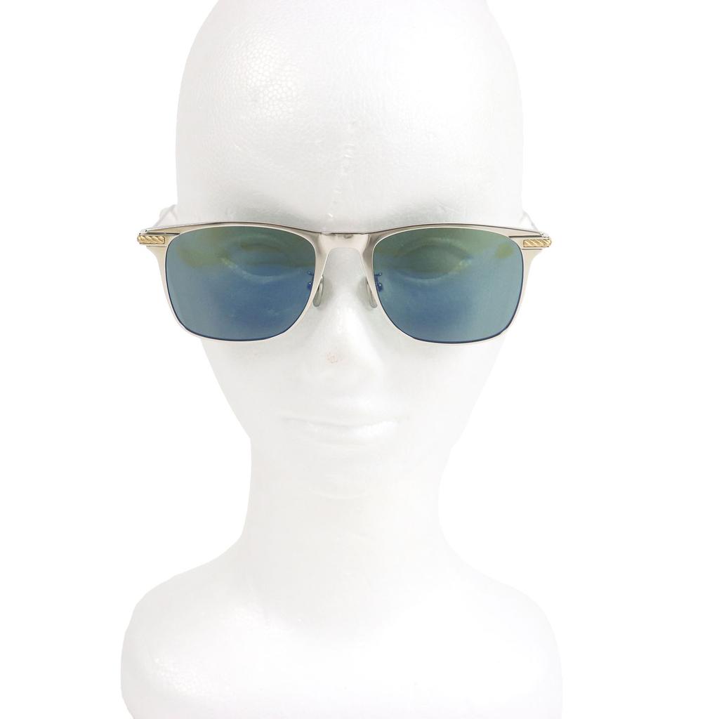 Excellent FRED Sunglasses Silver Green Lens Titanium Mens FG40009U Used