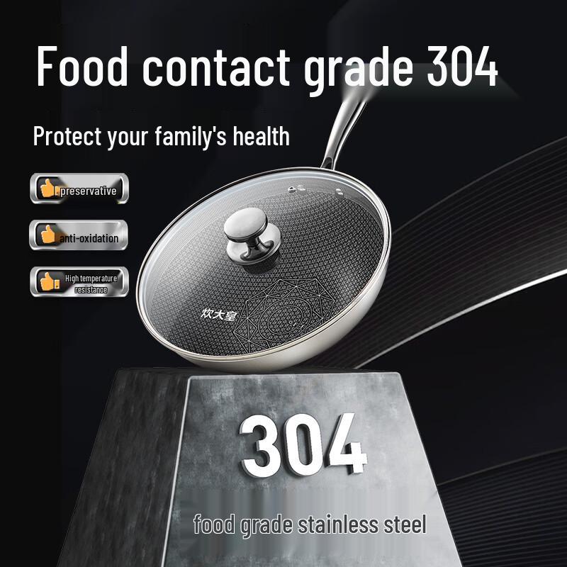 Cooker King Stainless Steel Honeycomb Non-Stick Wok