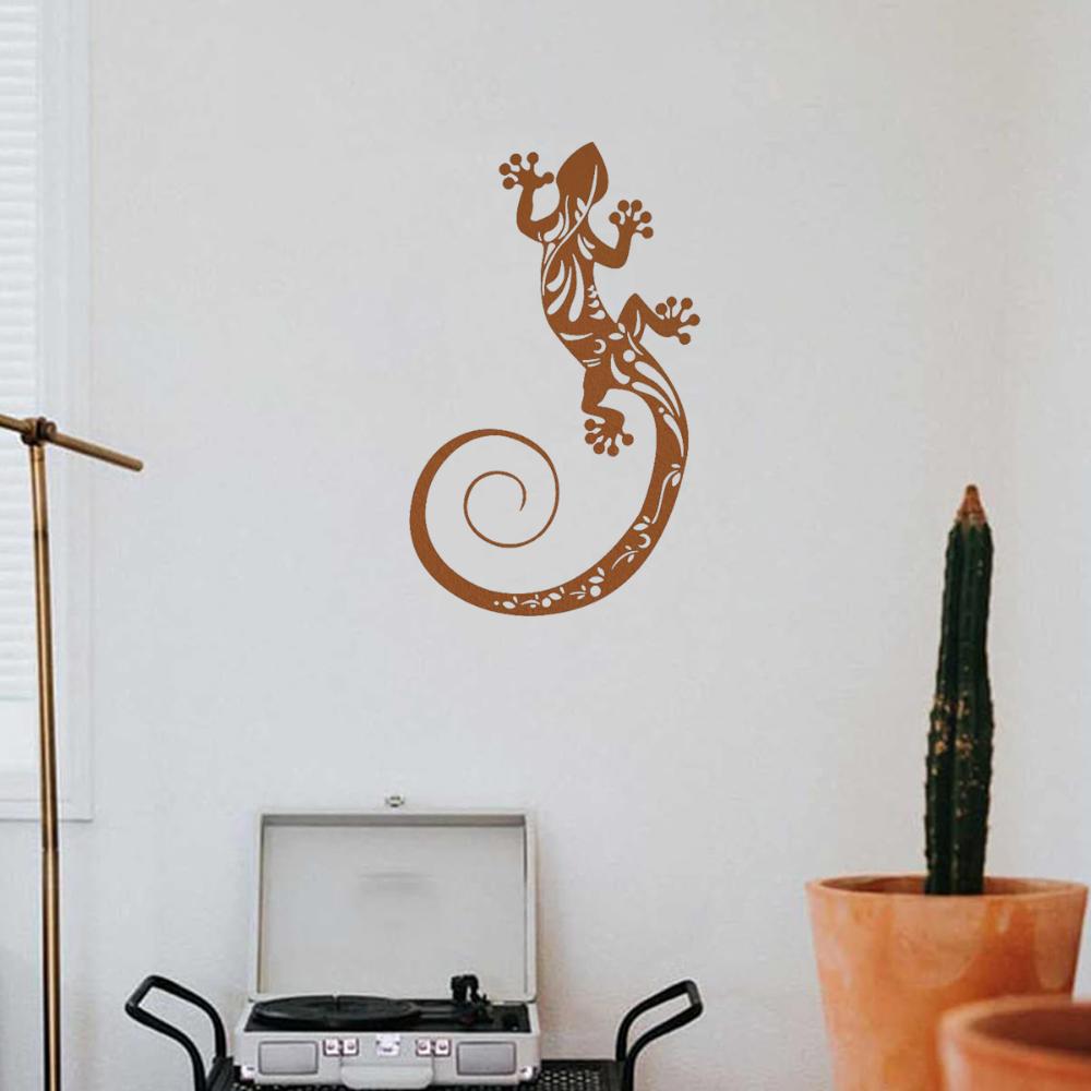 2D Lizard Metal Wall Art Home Decor Living Room Metal Lizard Wall Art Bedroom Office Decorative Home Decor 2D Lizard Hanging Art