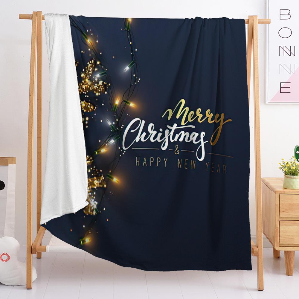Flannel Blanket Bedroom Blanket European And American Blanket Christmas Theme Blanket Universal In All Seasons