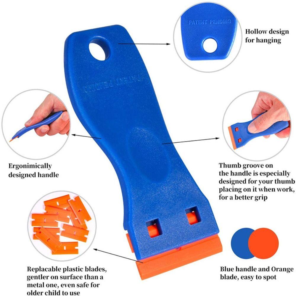 Raclette Racloir Grattoir en Plastique Nettoyeur Bordé pour Voiture Nettoyage Verre Grattoir Outil Grattoir
