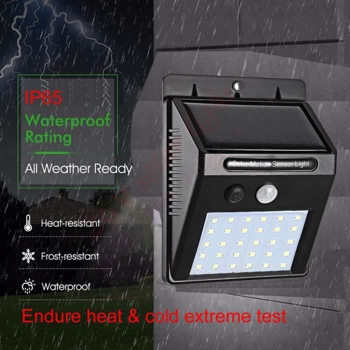 Lumière solaire lampe de jardin - MEAI - YX03-30-1M - 30 LED - Détecteur de mouvement - Étanche