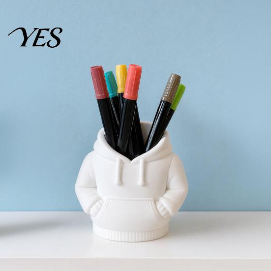 Desk Organizer For Pens 3D Printed Hoodie Pen Holder, Sweatshirt Shape Organizer, Stylish Stationery Holder Creative Storage for Pens, Makeup Brushes,