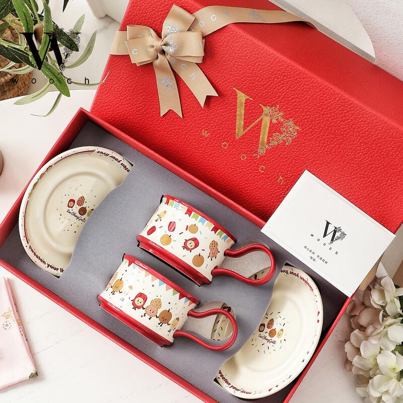 WOOCH Happy Party Ceramic Coffee Cup Gift Set